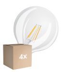 Voordeelpak 4x Osram LED Superstar E27 Globe G125 Filament Helder 11W 1521lm - 927 Zeer Warm Wit | Beste Kleurweergave - Vervangt 100W