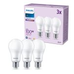 Voordeelpak 3x Philips Lamp LED E27 Peer Mat 13W 1521lm - 840 Koel Wit