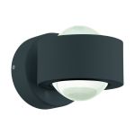 Eglo Wandlamp Ono 2 Aluminium Antraciet 2.5W 250lm - 830 Warm Wit | IP20 
