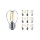 Voordeelpak 10x Philips Master Value LED Lustre E27 Kogel Filament Helder 3.4W 470lm - 927 Zeer Warm Wit | Beste Kleurweergave - Dimbaar - Vervangt 40W