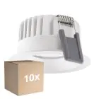 Voordeelpak 10x Ledvance LED  SPOT FIX Aluminium  8W 680lm 36D - 930 Warm Wit | Zaagmaat 68mm - IP44 - Beste Kleurweergave -  Dimbaar